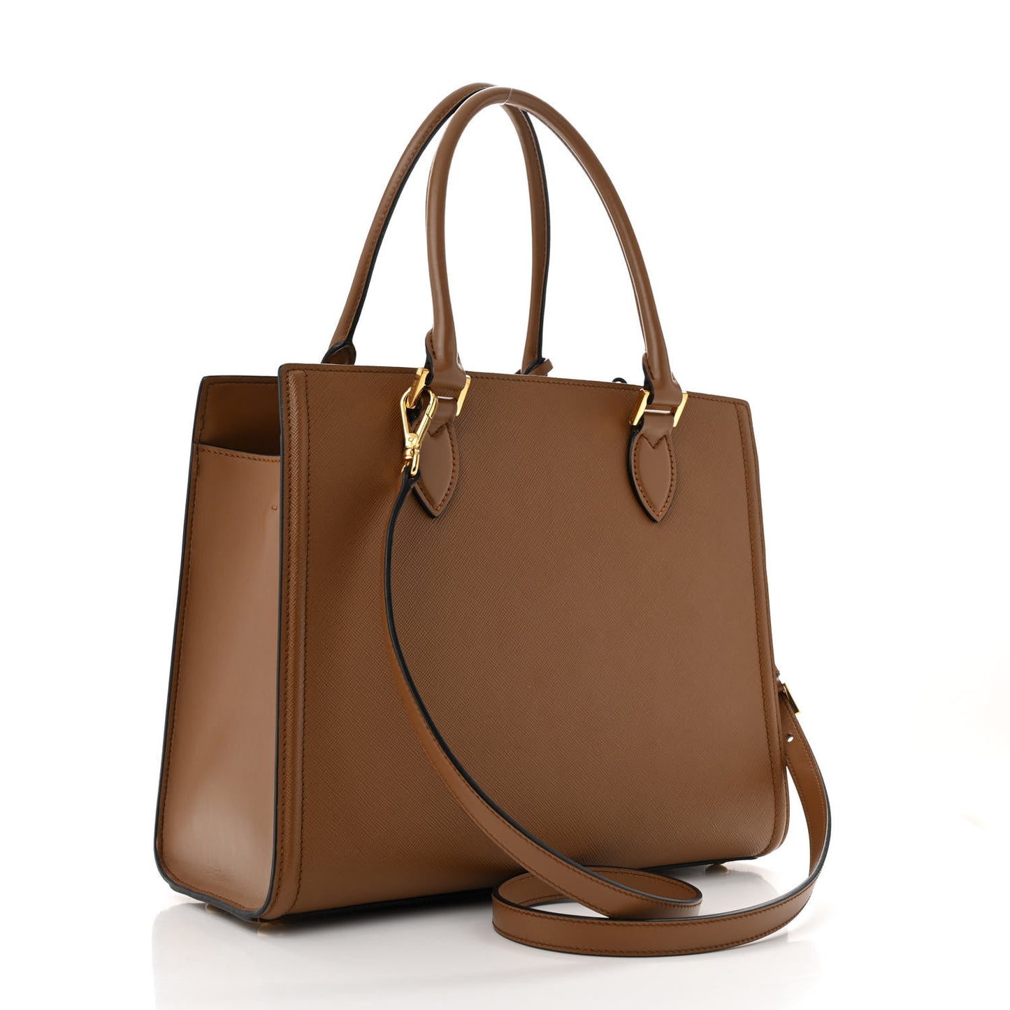 Saffiano Soft Calfskin Large Tote Cannella