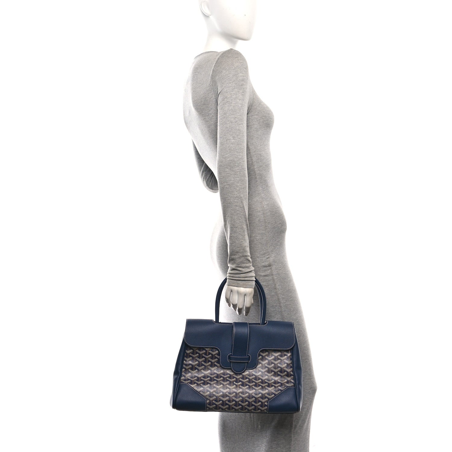 Goyard Goyardine Saigon Tote Navy 2 of 9