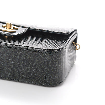 Chanel Lizard Mini Rectangular Flap Dark Green 8 of 8