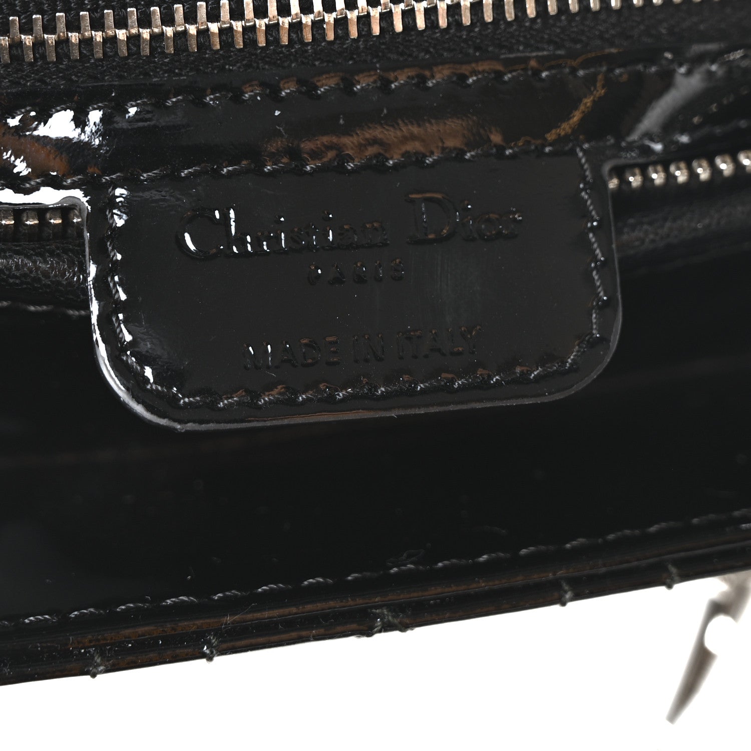 Christian Dior Patent Cannage Large Lady Dior Black 6 of 11