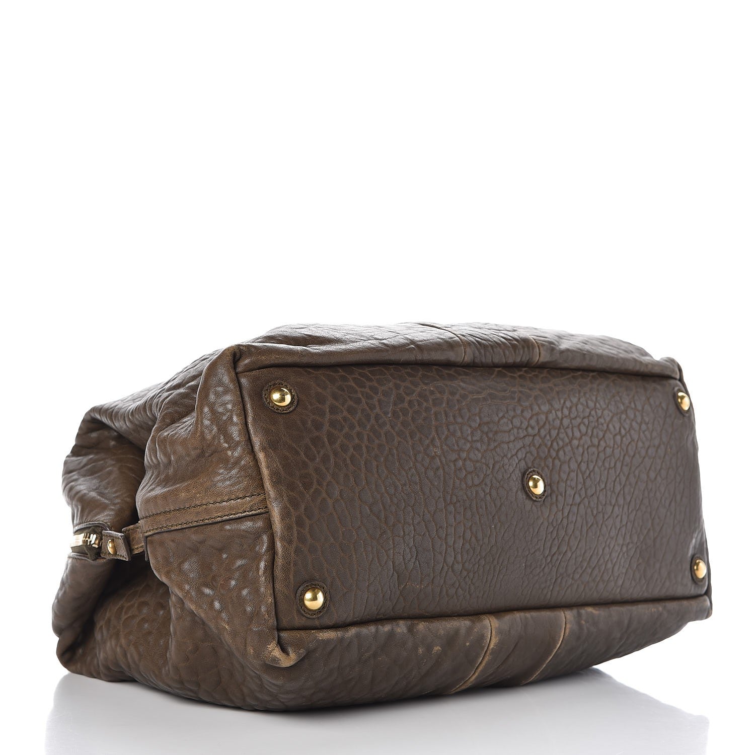 Saint Laurent Pebbled Lambskin Medium Easy Sac Olive 4 of 13