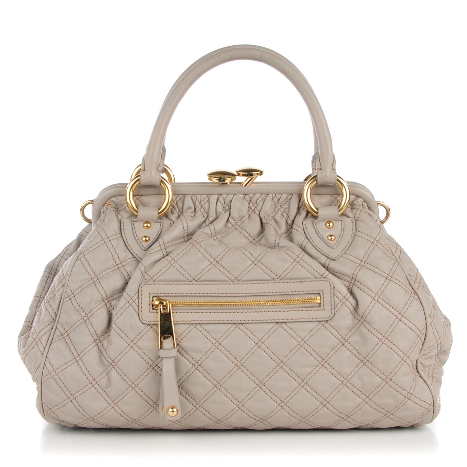 Marc Jacobs Calfskin Quilted Stam Light Grey 1 of 14