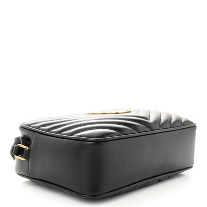 Saint Laurent Calfskin Matelasse Monogram Lou Camera Bag Black 4 of 11