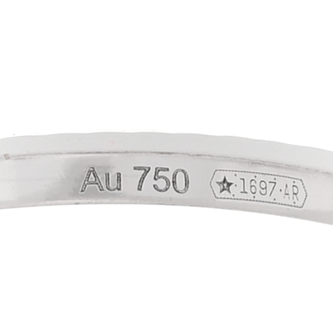 18K White Gold Running G Charm Ring 50 5.25