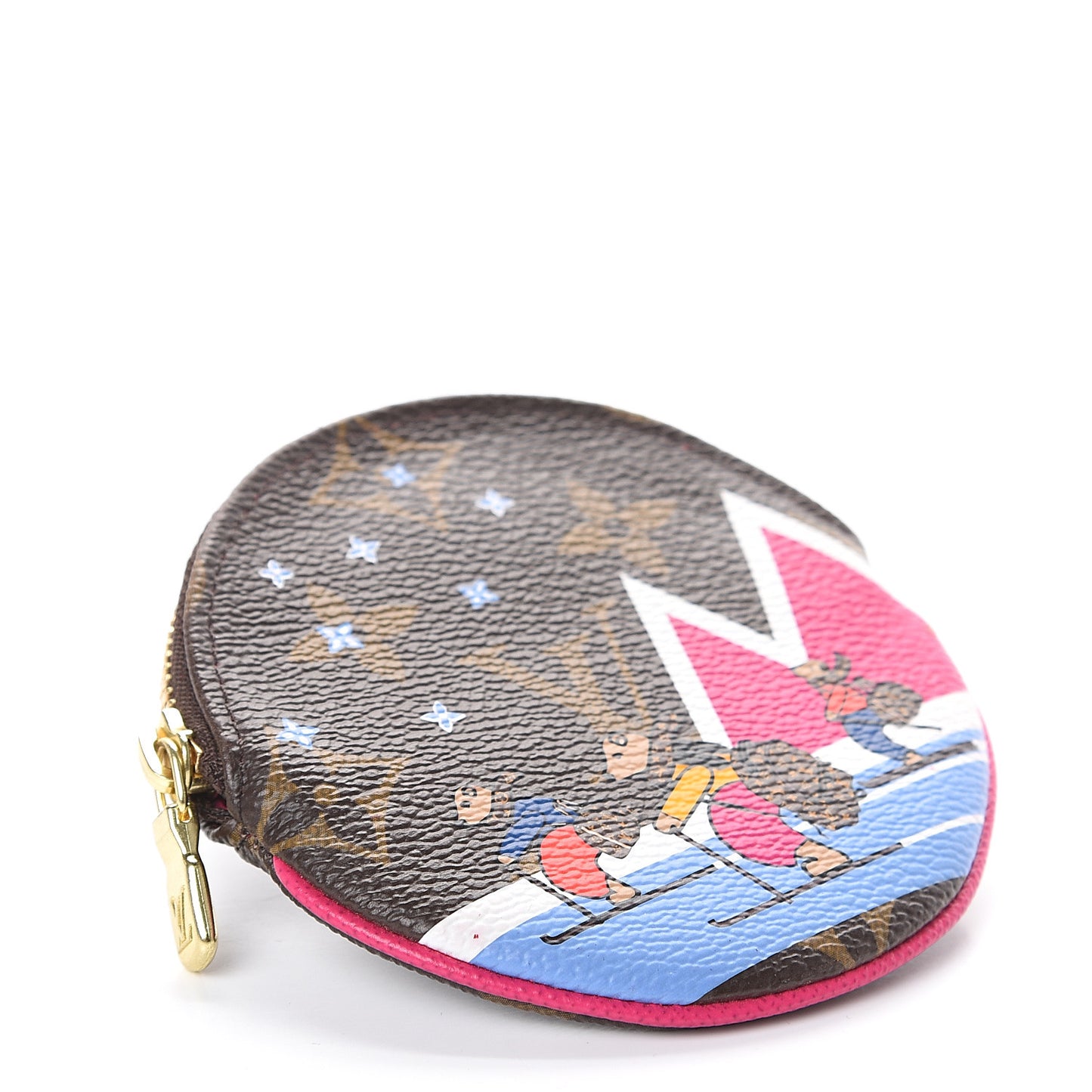 Monogram 2018 Christmas Animation Round Coin Purse