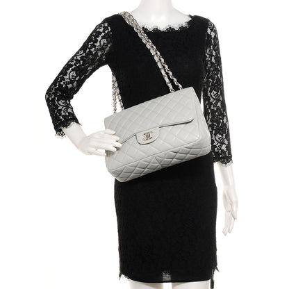 Chanel Caviar Jumbo Single Flap Grey 2 of 8