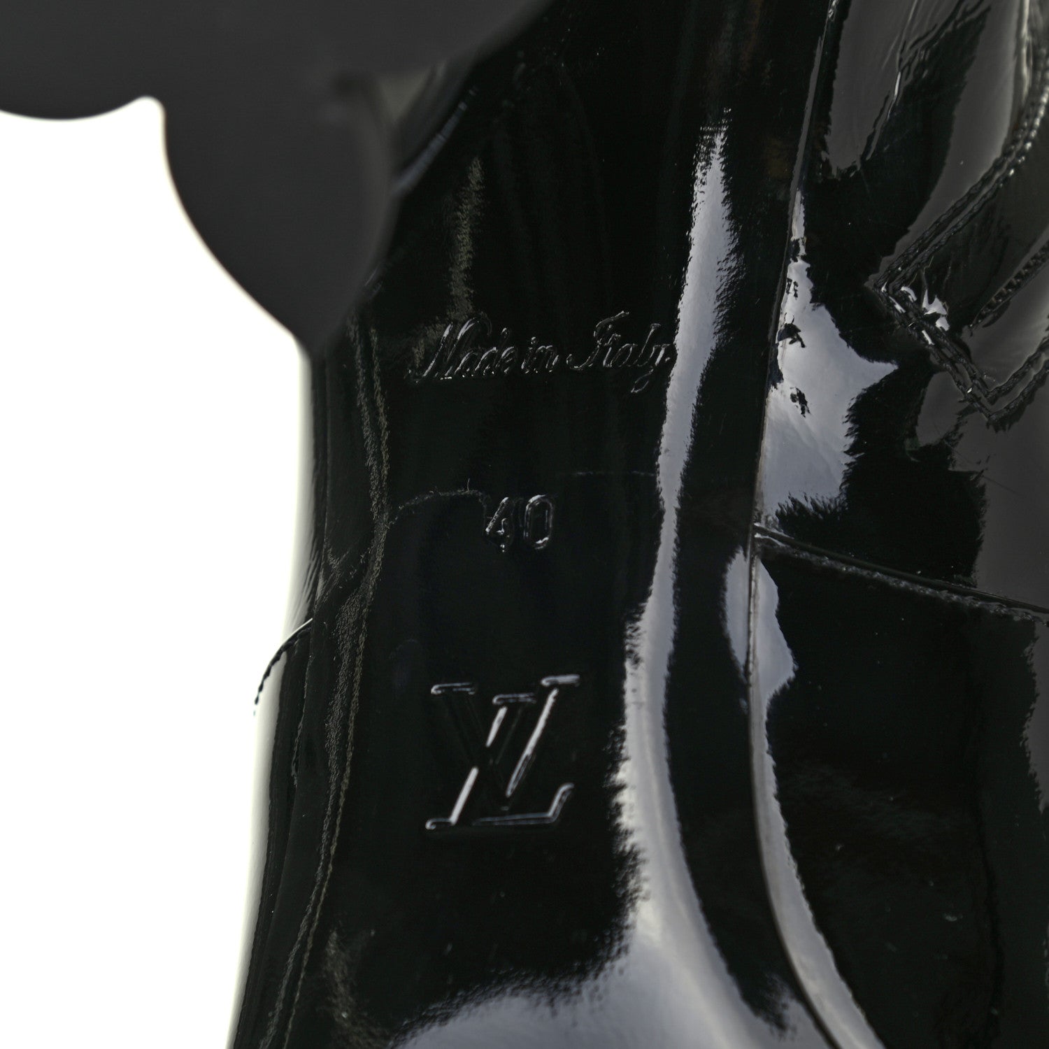 Louis Vuitton Patent Silhouette Ankle Boots 40 Black 6 of 14