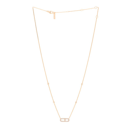 Messika 18K Rose Gold Diamond Move Uno Pave Necklace 3 of 4