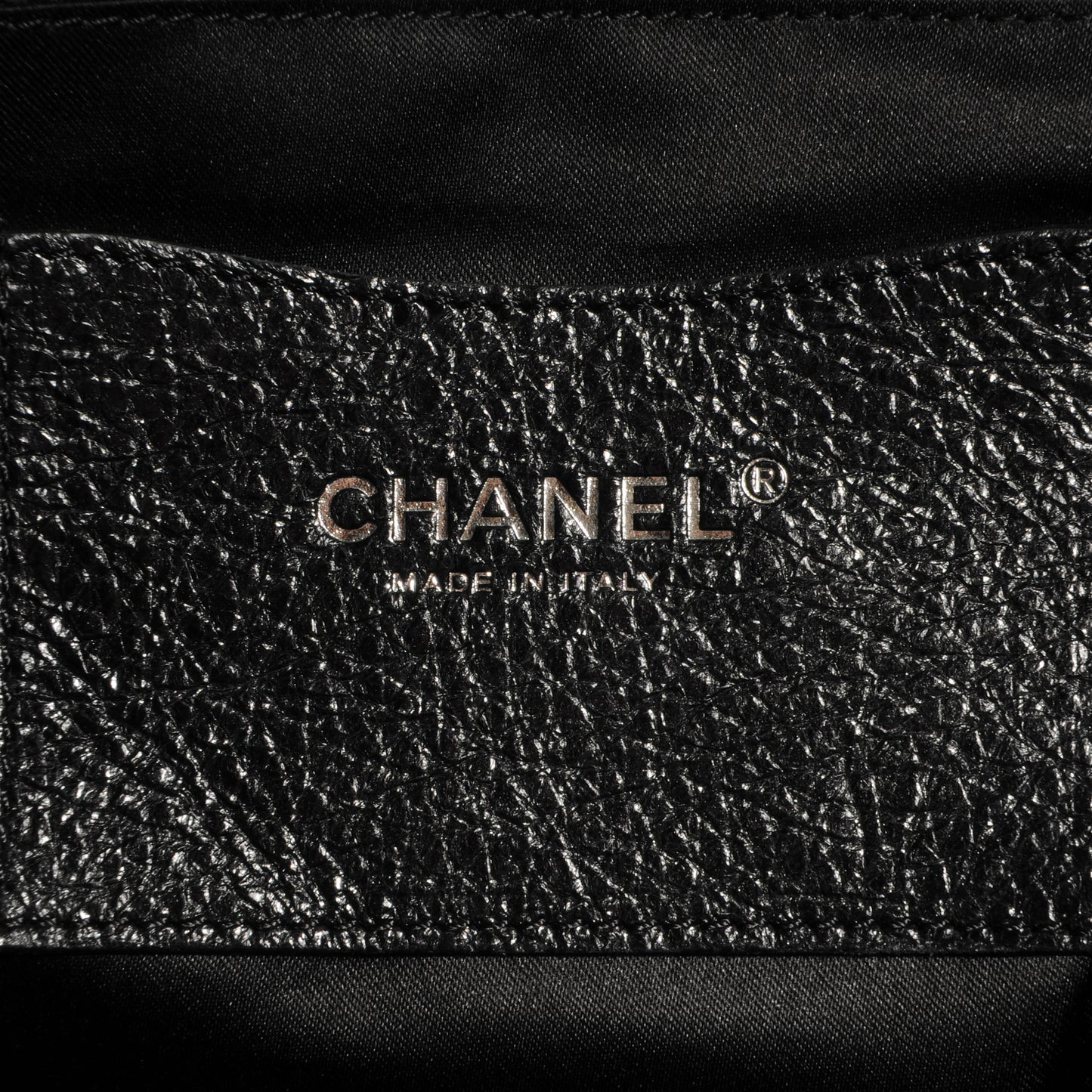 Glazed Calfskin On The Road Drawstring Tote Black