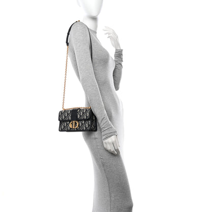 Christian Dior Oblique 30 Montaigne East West Chain Flap Bag Blue 2 of 11