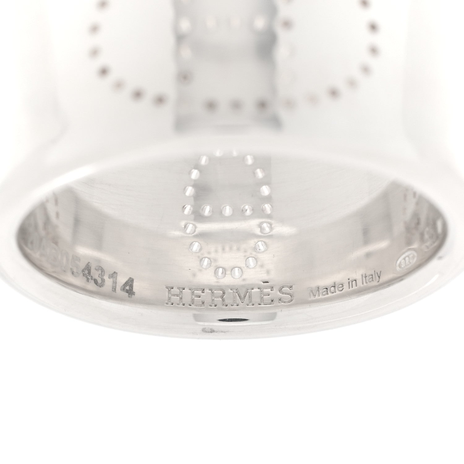Hermes Sterling Silver GM Eclipse Ruban Ring 55 7.25 4 of 6
