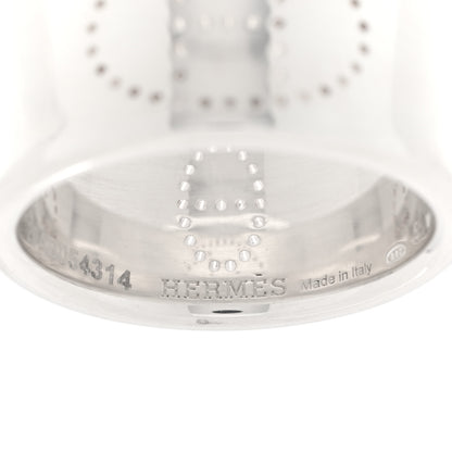Hermes Sterling Silver GM Eclipse Ruban Ring 55 7.25 4 of 6