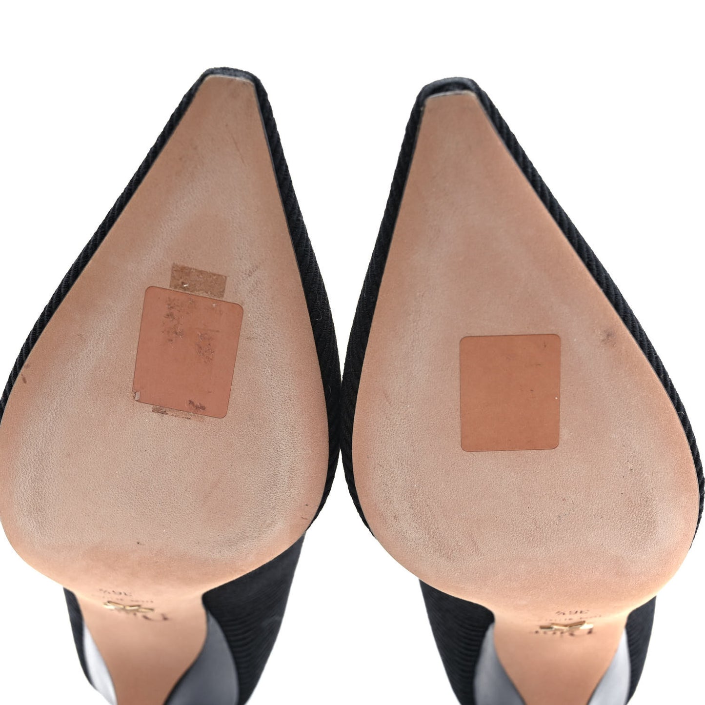 Technical Canvas Ribbon Embroidered J'Adior 65mm Pumps 36.5 Black