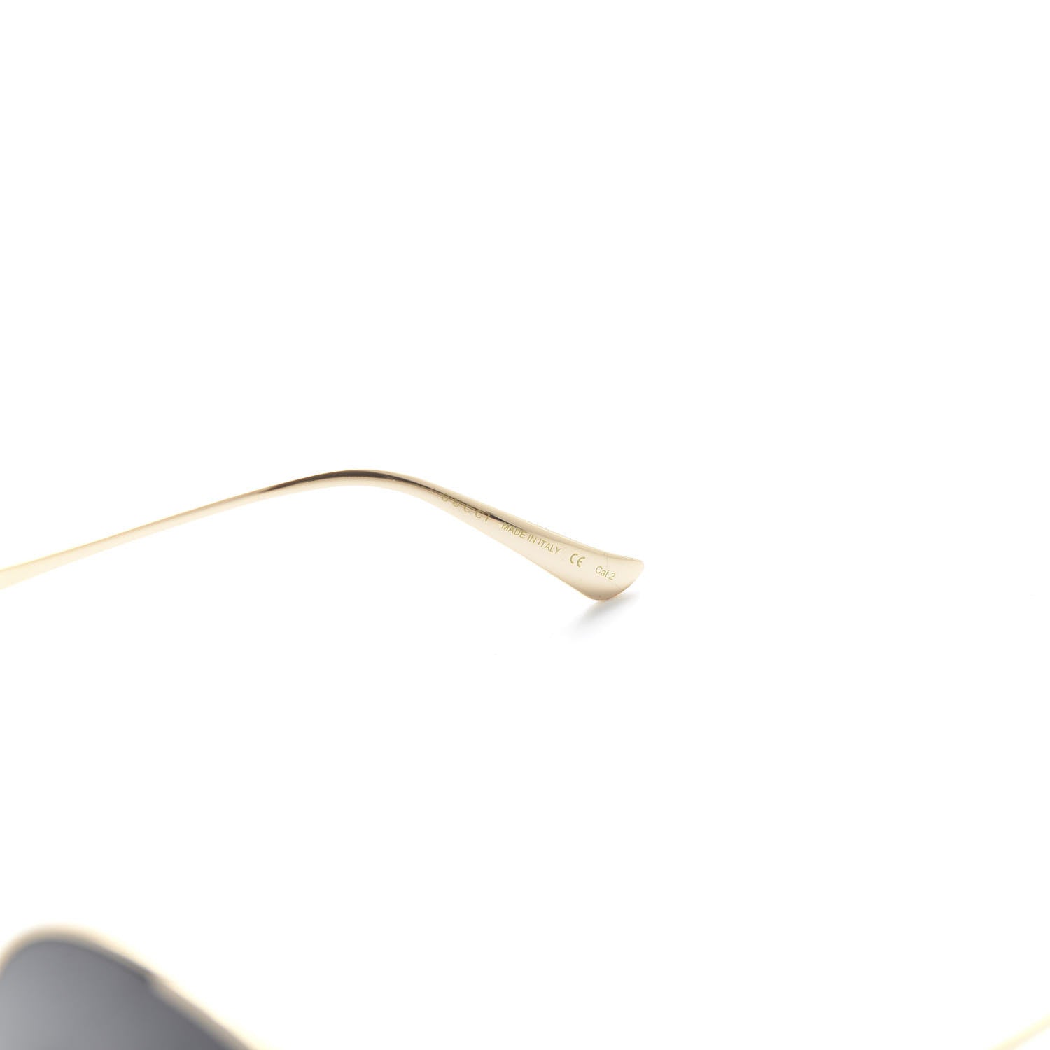 Gucci Metal Oversized Round Frame GG0225S Sunglasses Gold 5 of 8