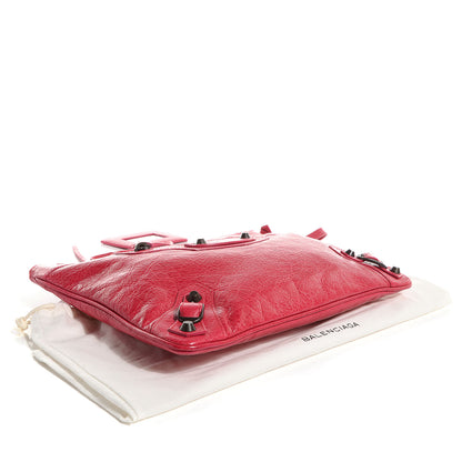 Balenciaga Agneau Flat Handle Clutch Rose Thulian 6 of 12