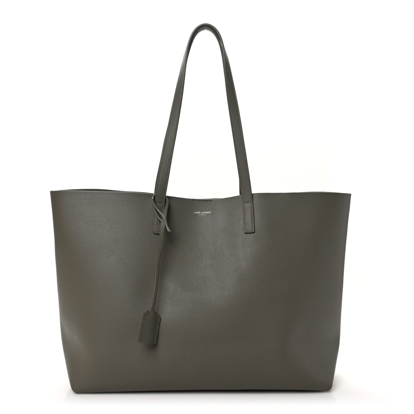 Calfskin Large Shopping Tote Kaki Militaire