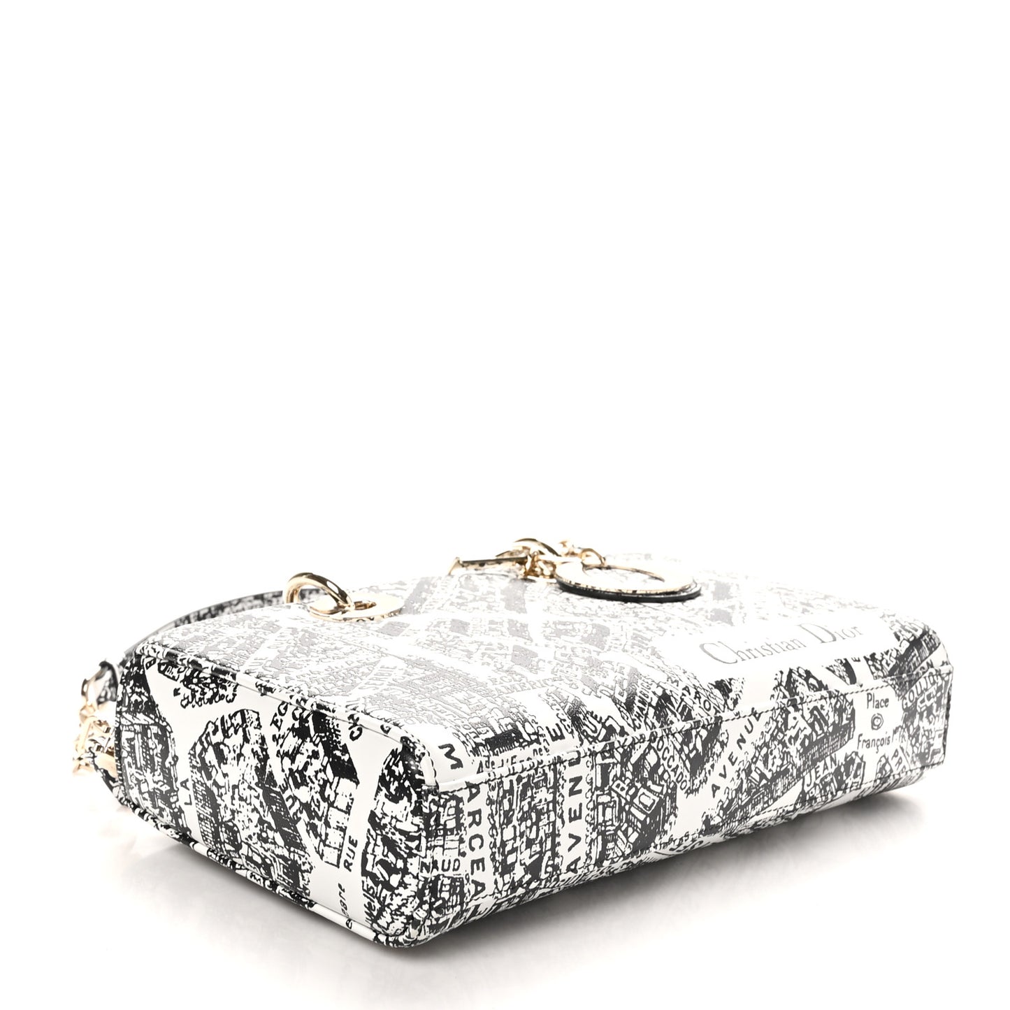 Calfskin Plan De Paris Printed Lady D-Joy White Black