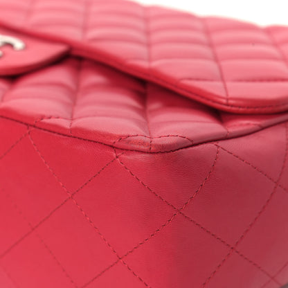 Chanel Lambskin Quilted Jumbo Single Flap Dark Pink 9 of 12