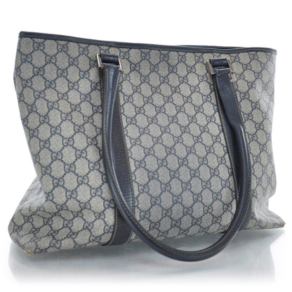 Gucci Coated Canvas Monogram Tote Navy 3 of 12