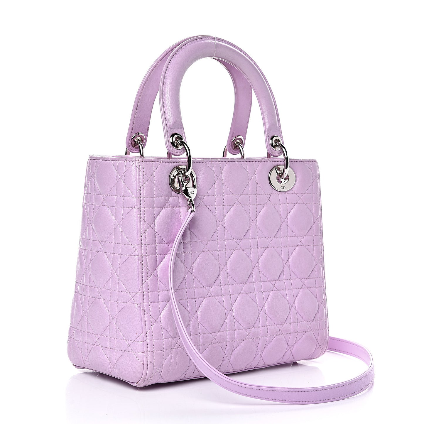 Lambskin Cannage Medium Lady Dior Pink