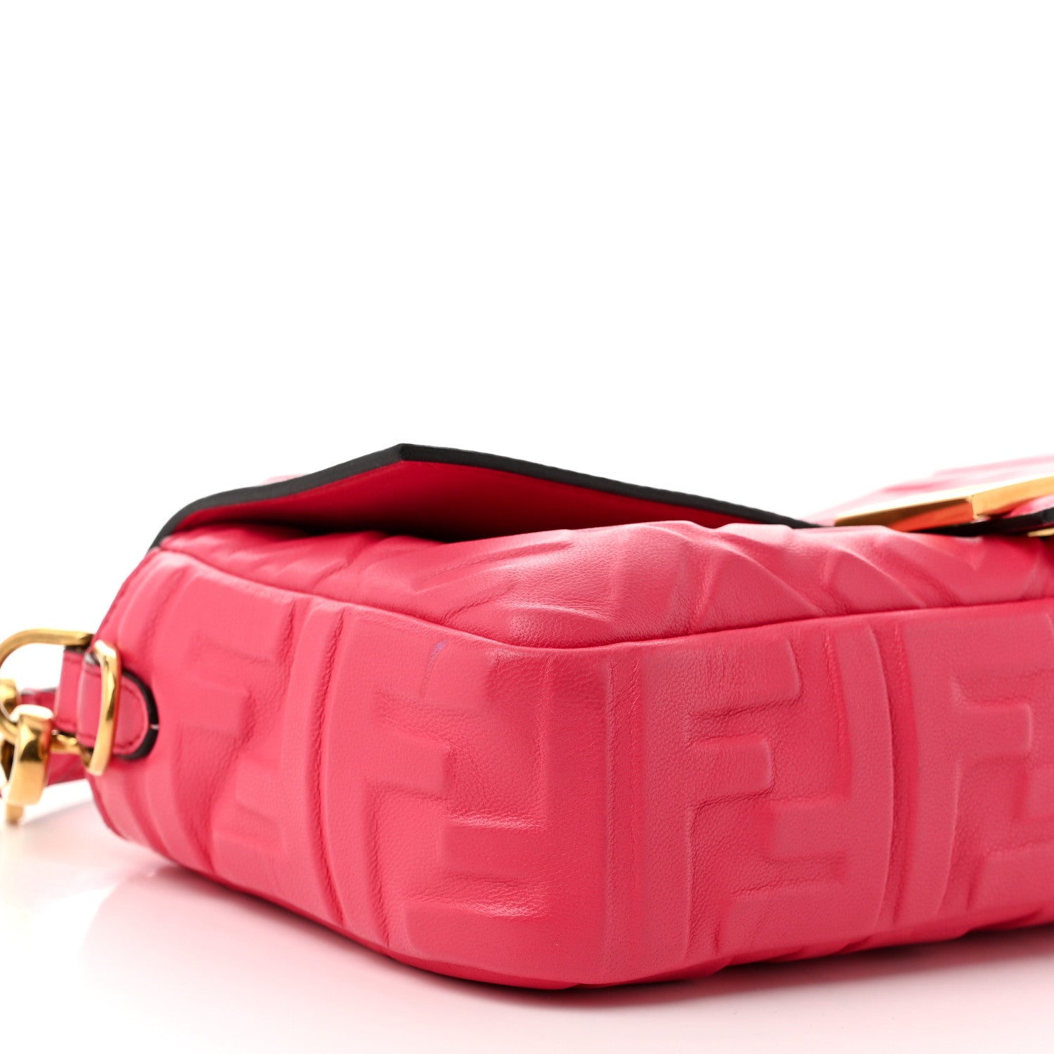 Fendi Nappa FF 1974 Embossed Baguette Lampone 9 of 12