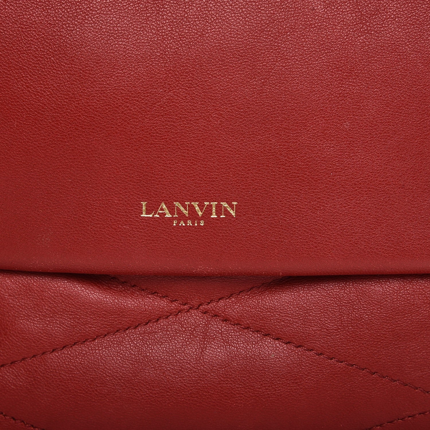 Lanvin Lambskin Mini Sugar Flap Shoulder Bag Red 7 of 9