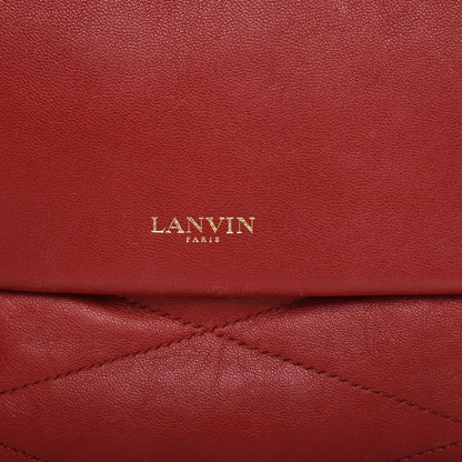 Lanvin Lambskin Mini Sugar Flap Shoulder Bag Red 7 of 9