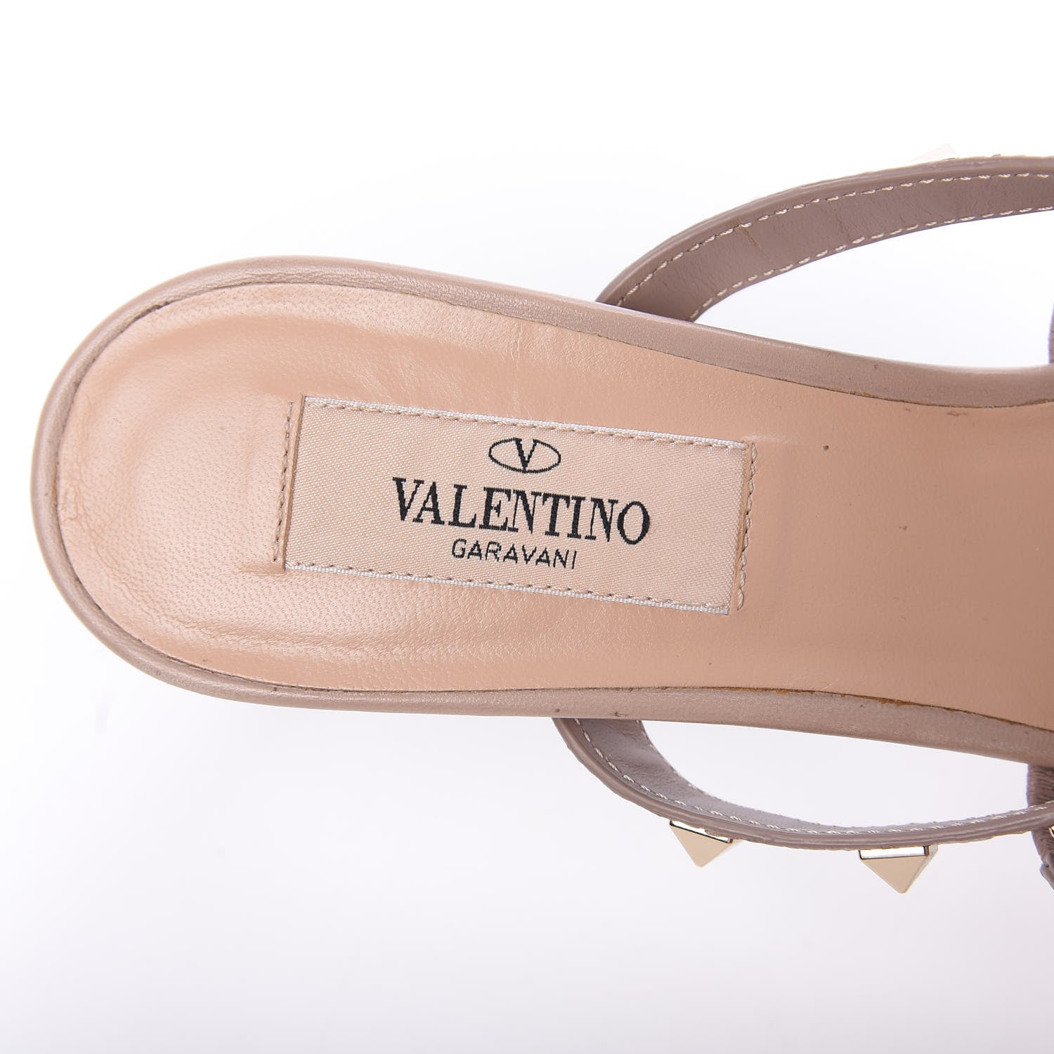 Valentino Garavani Nappa Rockstud Criss Cross 55mm Mules 37 Poudre 8 of 9