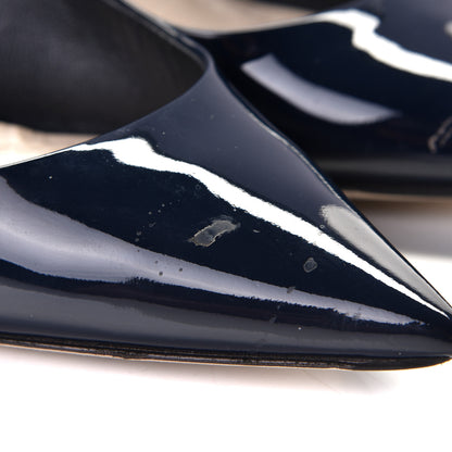 Christian Dior Patent Dioressence Pointed Toe 70mm Pumps 39.5 Marine 12 of 15