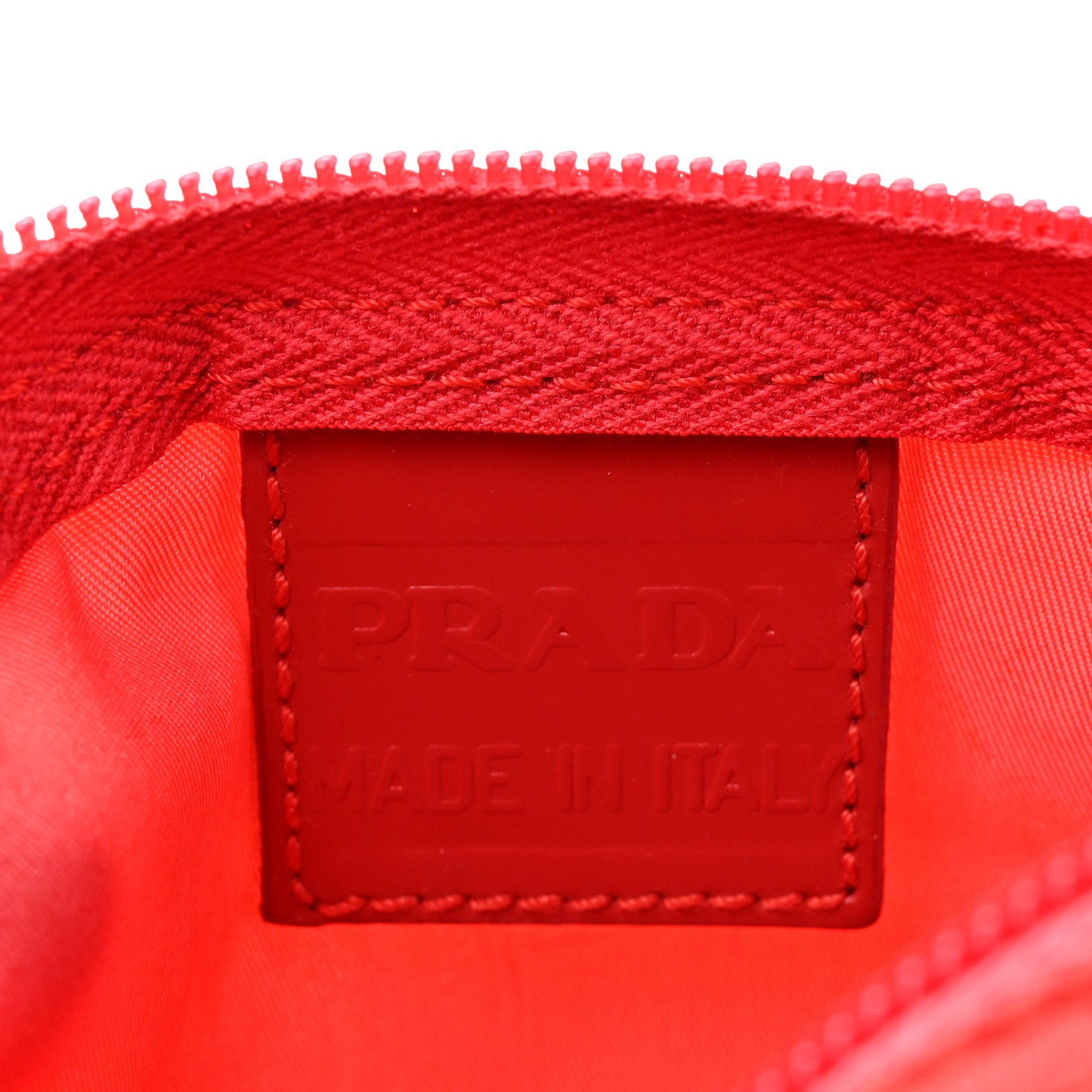 Prada Tessuto Nylon Vela Cosmetic Pouch Rosso 6 of 9