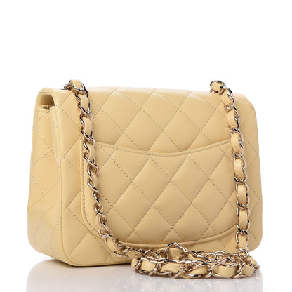 Chanel Lambskin Quilted Mini Square Flap Light Yellow 3 of 11