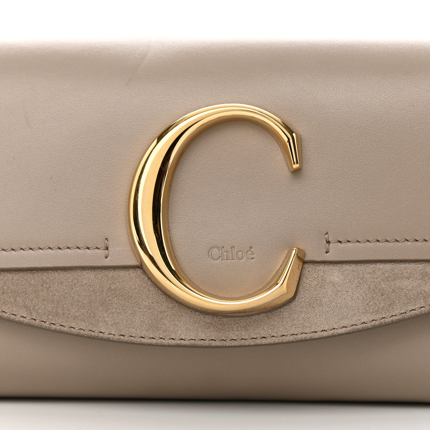 Chloe Calfskin Suede C Belt Bag Motty Grey 8 of 14