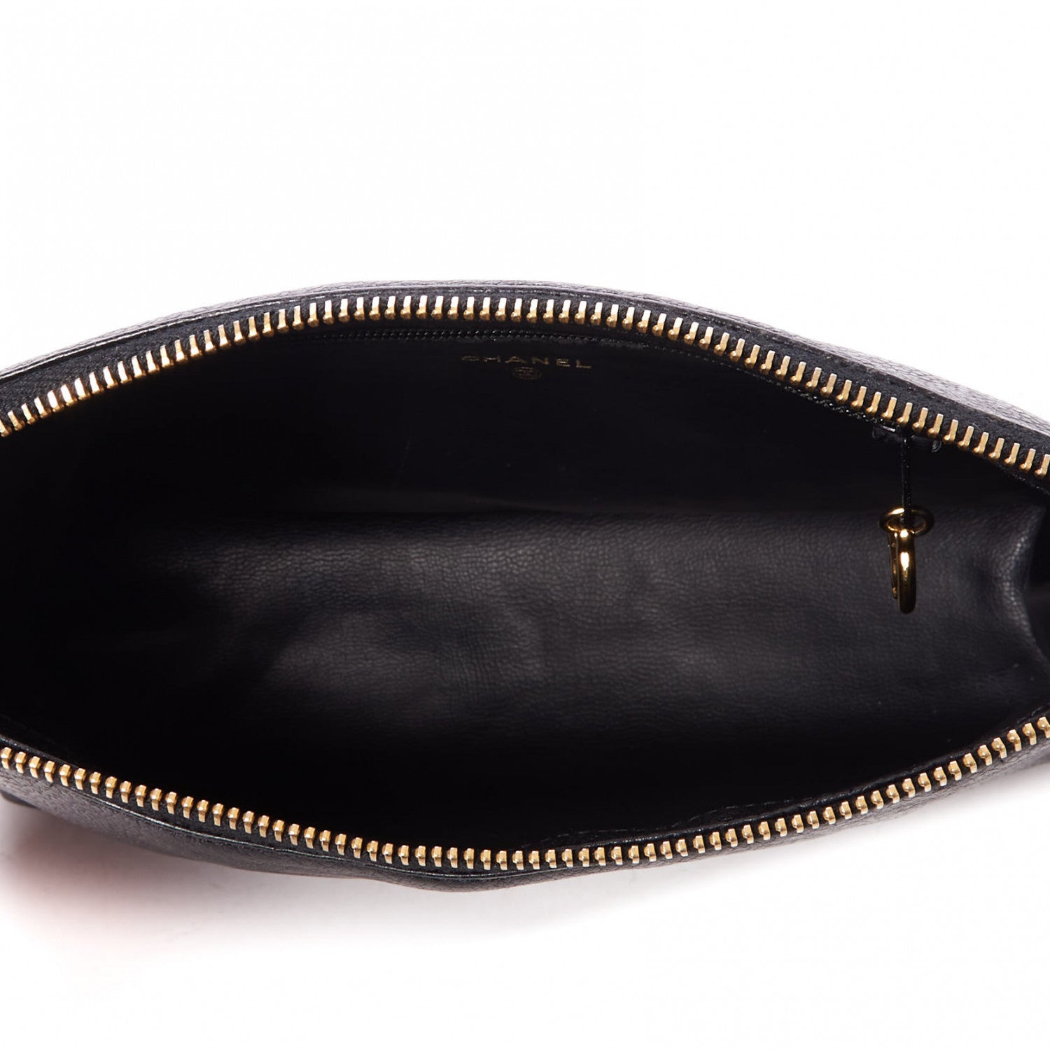 Chanel Caviar Timeless CC Cosmetic Pouch Black 4 of 7