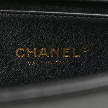 Chanel Caviar Chevron Quilted Small Boy Flap Black 6 of 10