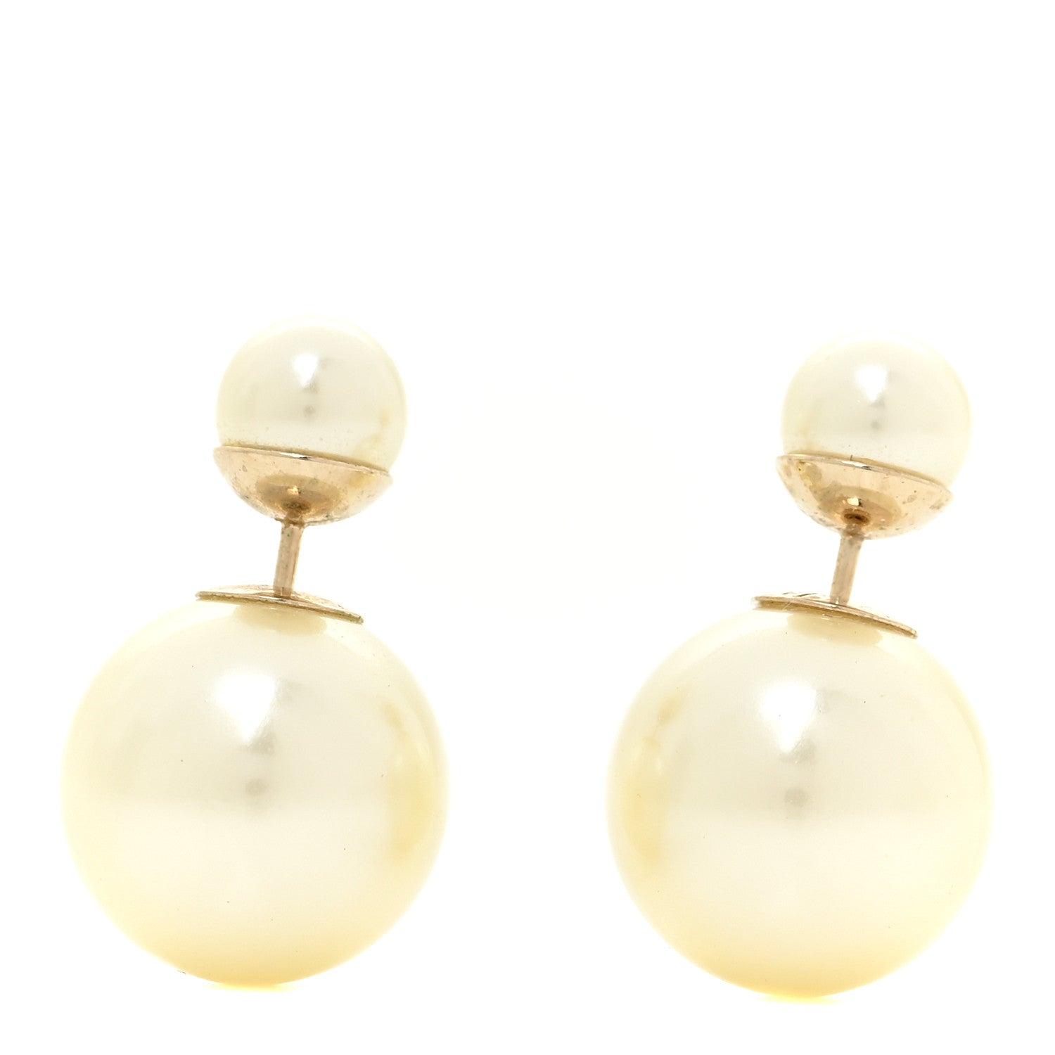 Christian Dior Pearl Mise En Dior Tribal Earrings Gold 1 of 5
