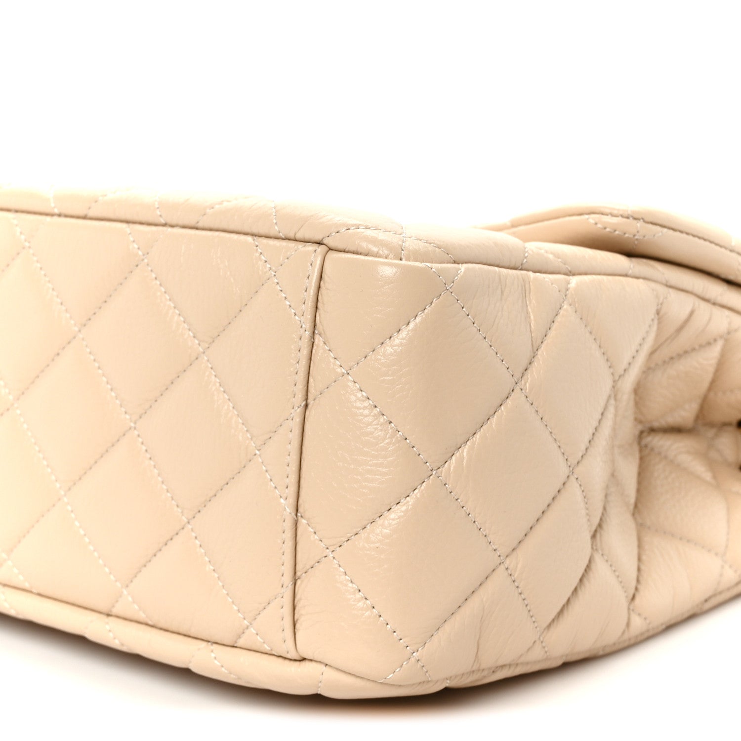 Chanel Grained Calfskin Quilted XXL Travel Flap Bag Beige 11 of 12