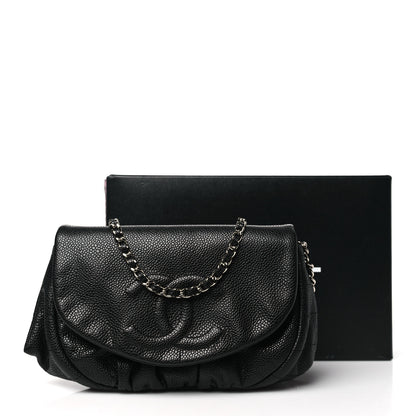 Chanel Caviar Half Moon Wallet On Chain WOC Black 12 of 12