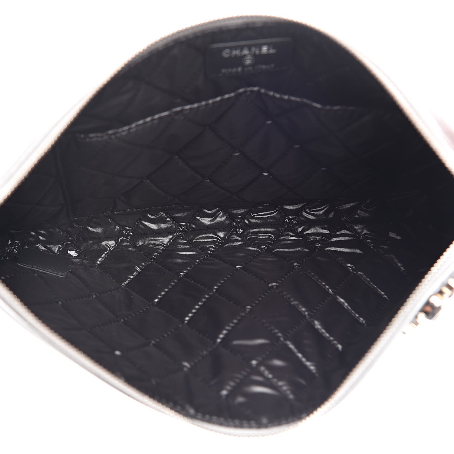 Chanel Metallic Calfskin Keyboard Pouch Silver 5 of 11