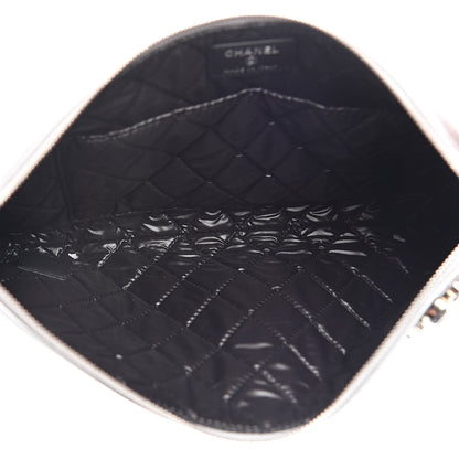 Chanel Metallic Calfskin Keyboard Pouch Silver 5 of 11