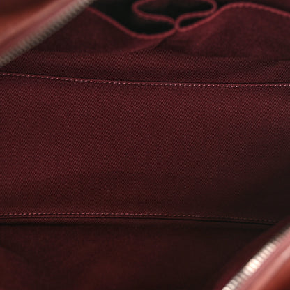 Chanel Calfskin Diamond Embossed Large CC Zip Shopping Tote Burgundy 5 of 15
