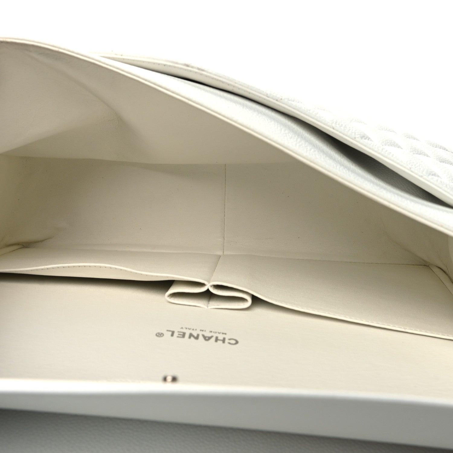 Chanel Caviar Quilted Maxi Double Flap White 5 of 11