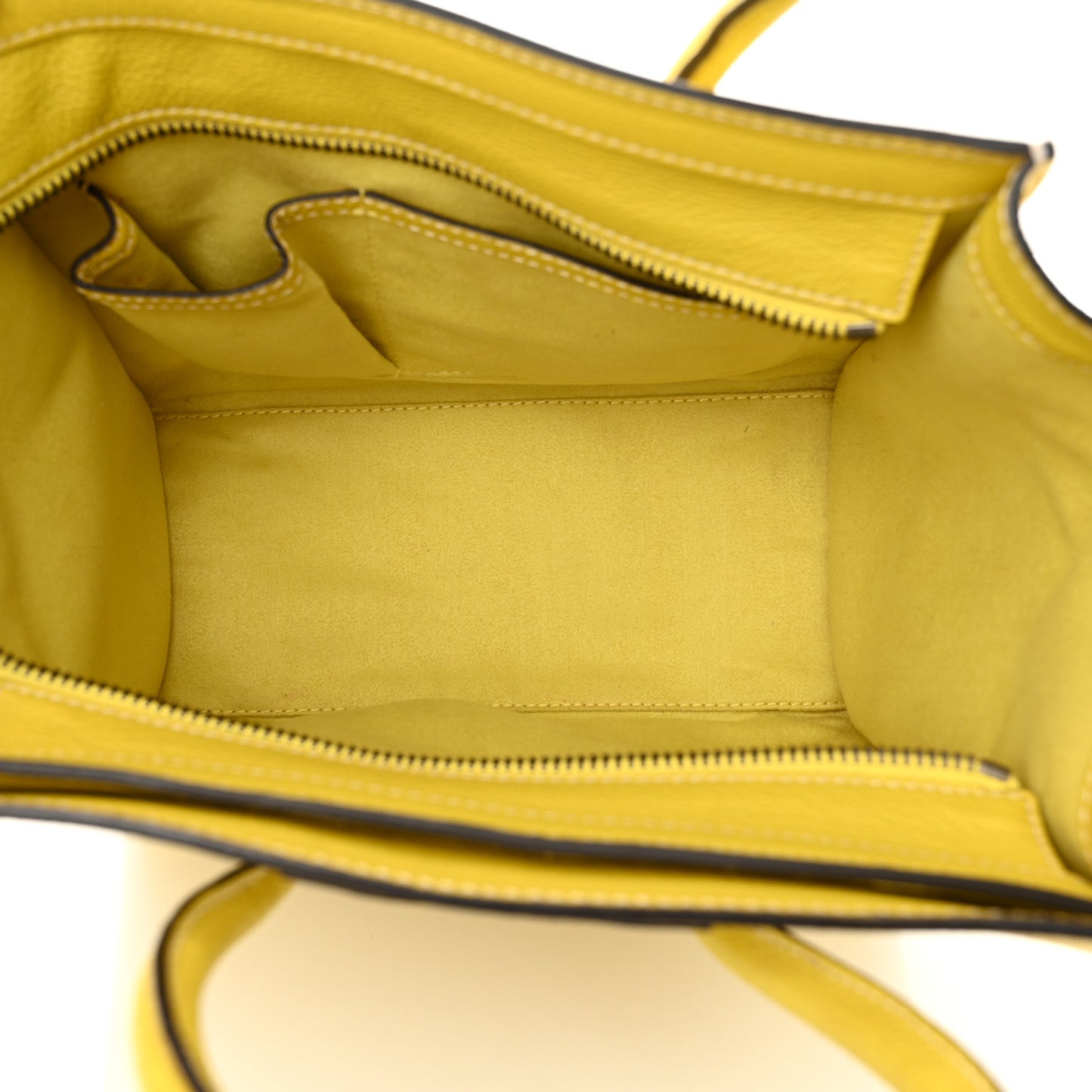 Drummed Calfskin Micro Luggage Citron