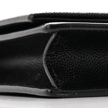 Saint Laurent Grain De Poudre Classic Monogram Kate Tassel Chain Wallet Black 10 of 11