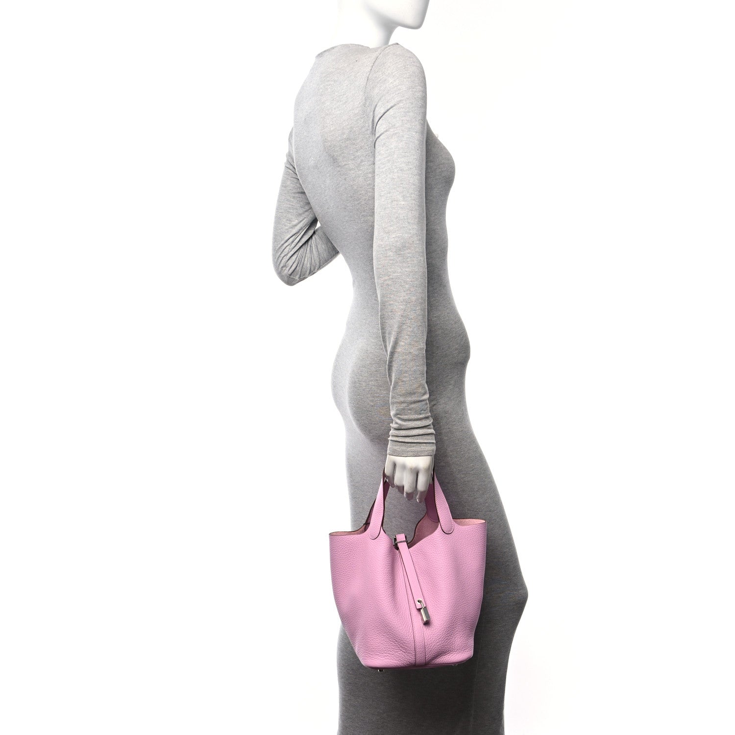 Hermes Taurillon Clemence Picotin Lock 22 MM Mauve Sylvestre 2 of 12