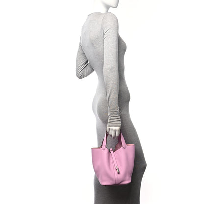 Hermes Taurillon Clemence Picotin Lock 22 MM Mauve Sylvestre 2 of 12