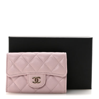 Chanel Caviar Quilted Flap Card Holder Wallet Light Pink 9 of 9