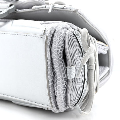 Balenciaga Faux Calfskin Fabric Small Sneakerhead Top Handle Bag Silver 10 of 13