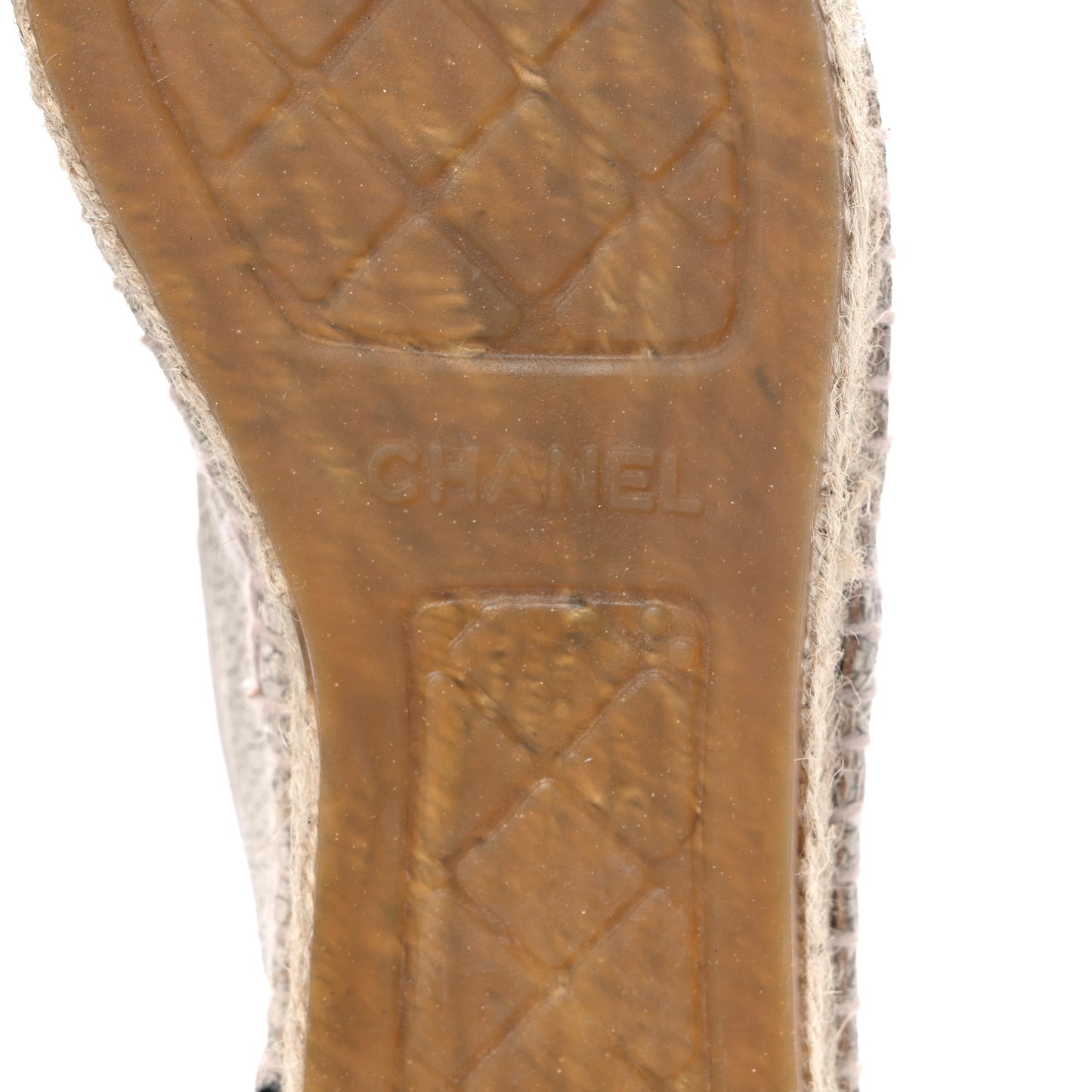 Crackled Calfskin High Top Espadrilles 38 Light Beige Black