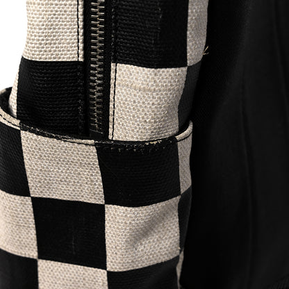 Saint Laurent Calfskin Checked Print Nuxx Backpack Black White 14 of 14