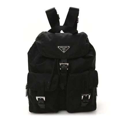 Prada Tessuto Nylon Saffiano Small Backpack Black 1 of 9